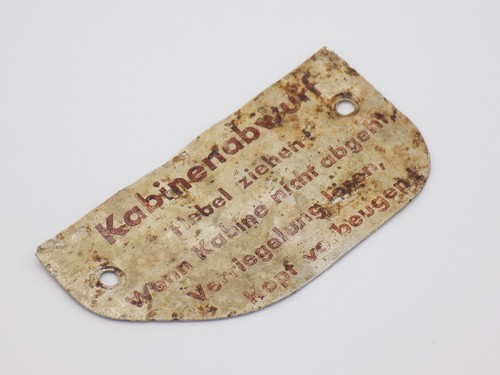 Schild kabinenabwurf - schild,